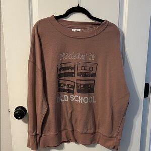 “Kickin' It Old School" Crewneck Sweatshirt - Mauve